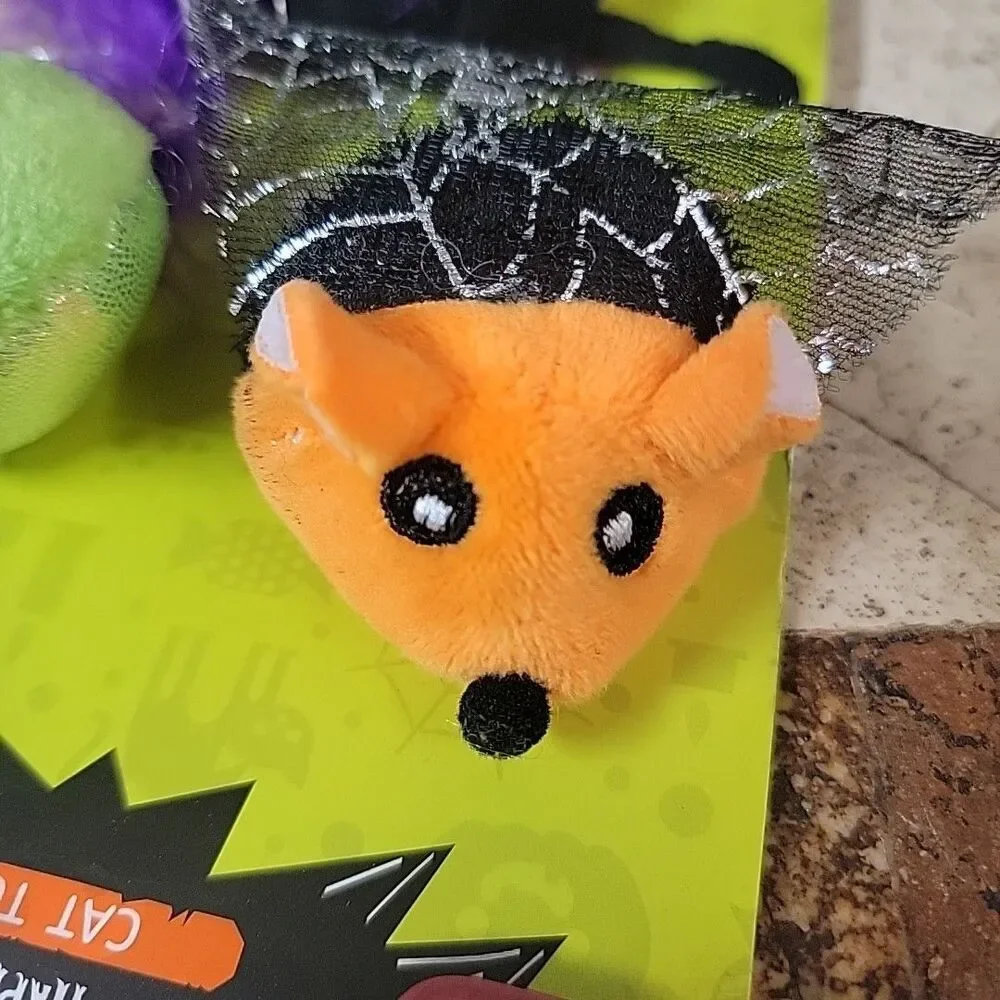 Fofos 3 Plush Cat Toys - Halloween Happy Cat Toys Bat Spider Ball